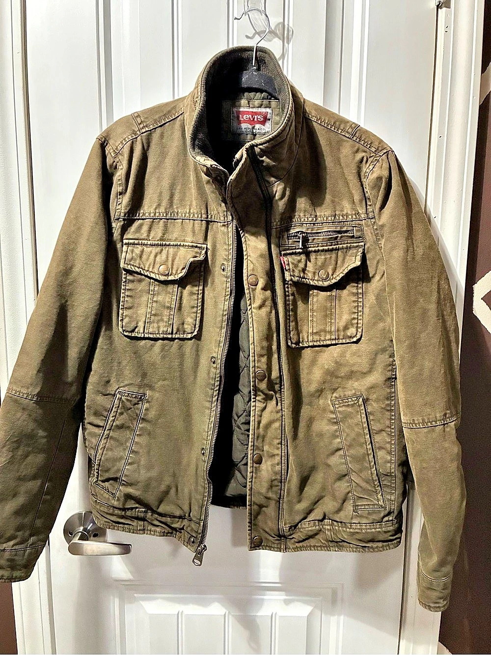 Levi's Cotton Military Field Jacket Green